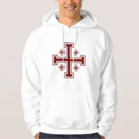 Jerusalem cross Papal Crusader Hoodie