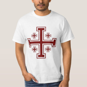 Jerusalem cross Papal Crusader T-Shirt