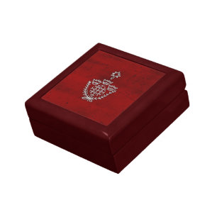 Jerusalem Cross pilgrimage tattoo stamp red Gift Box