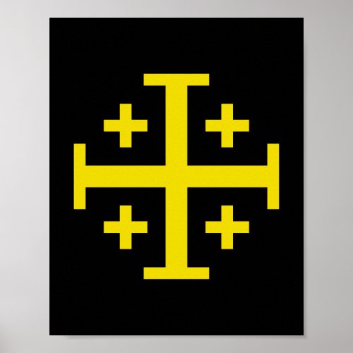 Jerusalem cross  poster