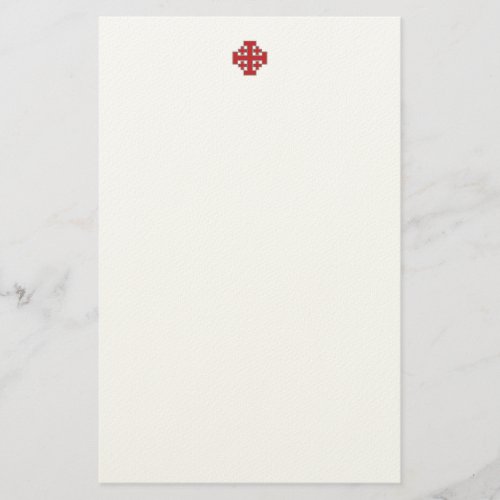 Jerusalem Cross Red Stationery