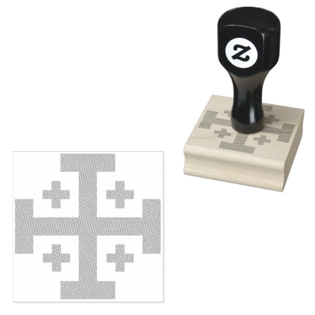 Jerusalem Cross Rubber Stamp (Stamped)