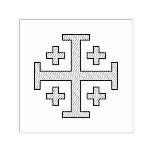 Jerusalem cross self-inking stamp