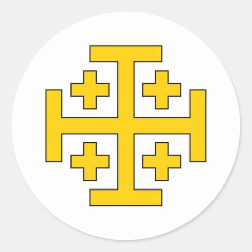 Jerusalem cross sticker