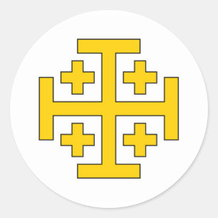 Jerusalem cross sticker