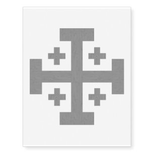Jerusalem Cross Temporary Tattoos