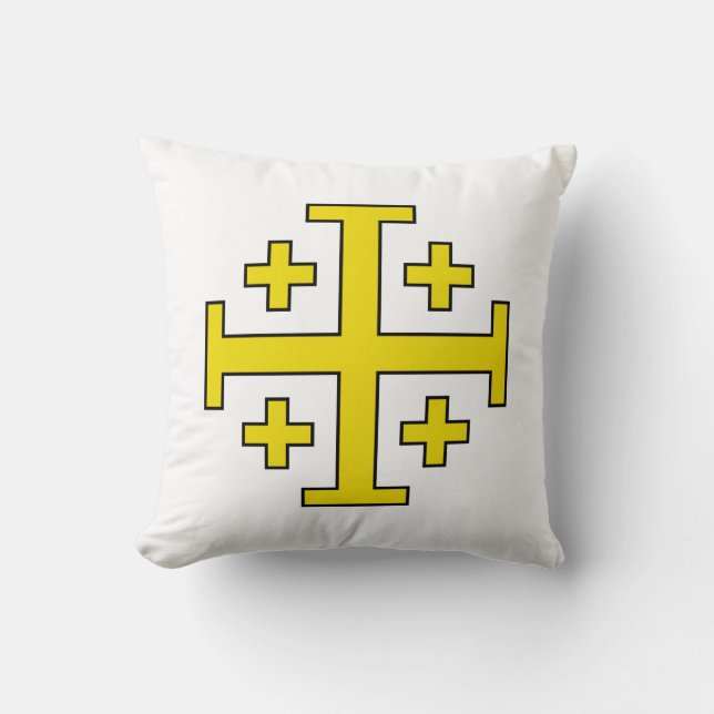 Jerusalem cross throw pillow (Front)