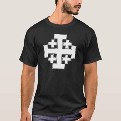 Jerusalem Cross White T_Shirt