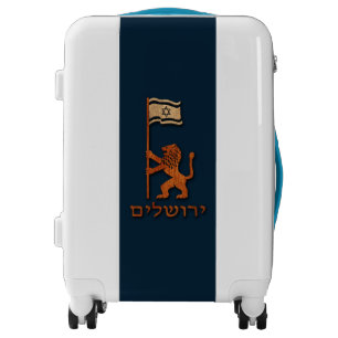 Jerusalem Day Lion With Flag Luggage