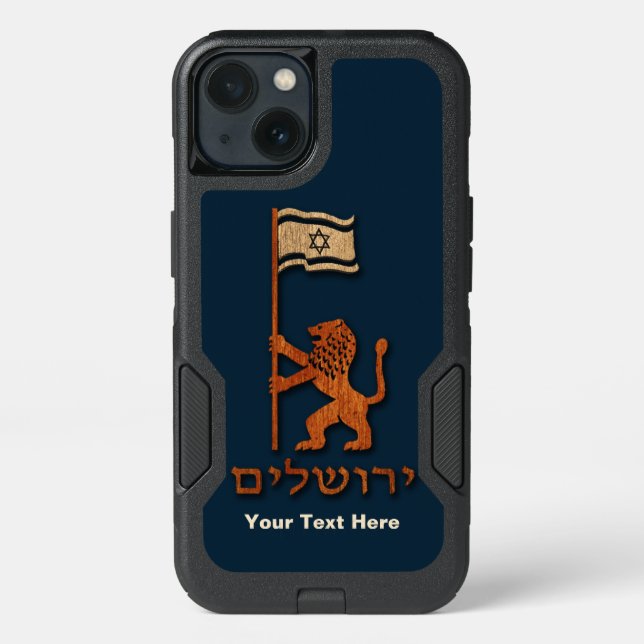 Jerusalem Day Lion With Flag Otterbox iPhone Case (Back)