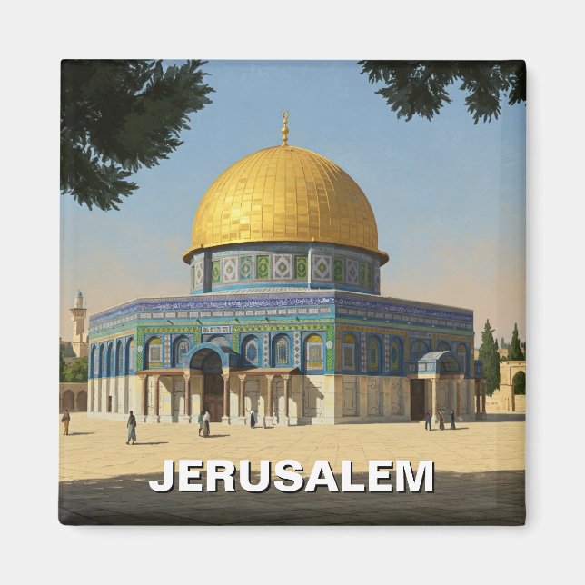 Jerusalem Dome of the Rock Travel Magnet (Front)