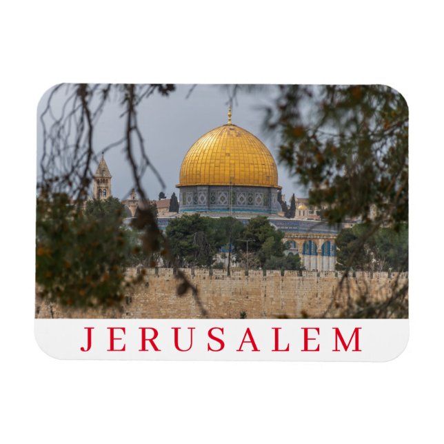 Jerusalem Dome of the Rock view magnet (Horizontal)