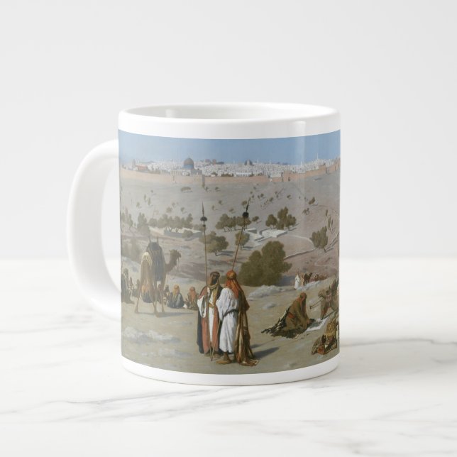 Jerusalem from the Mount of Olives | 1880 Giant Coffee Mug (Front Left)