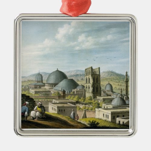 Jerusalem from the West pub by William Watts 18 Metal Ornament