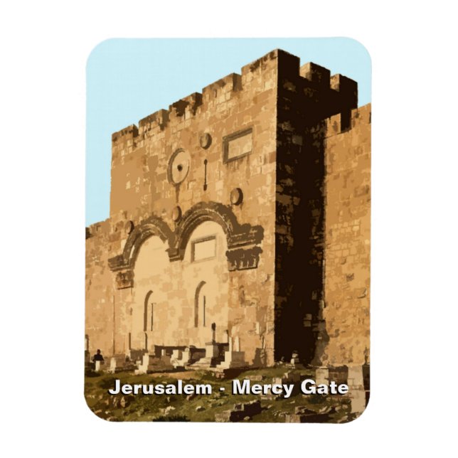 Jerusalem - Gate of Mercy Magnet (Vertical)