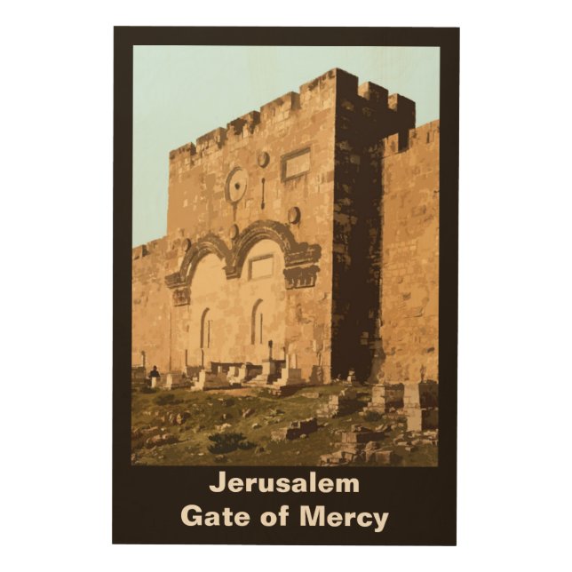 Jerusalem - Gate of Mercy Wood Wall Art (Front)