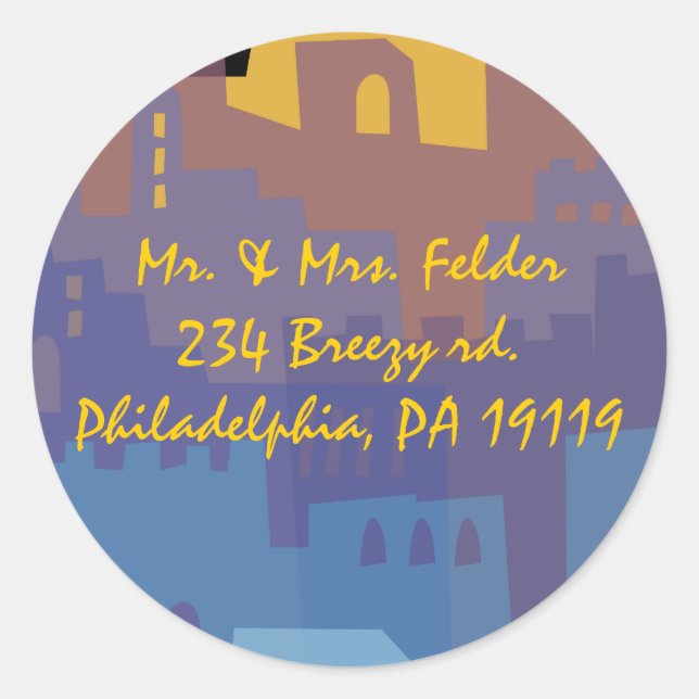 Jerusalem Holy City Reply Sticker Seal (Front)