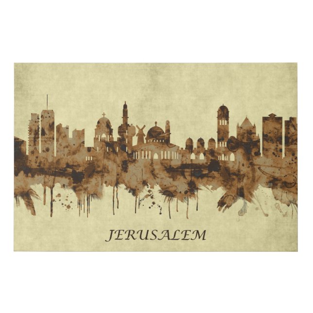Jerusalem Israel Cityscape Faux Canvas Print (Front)