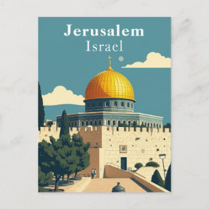 Jerusalem, Israel Iconic Art Postcard