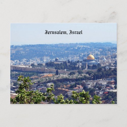 Jerusalem Israel Post Card