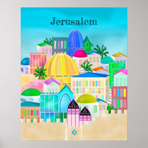 Jerusalem Israel Travel Poster