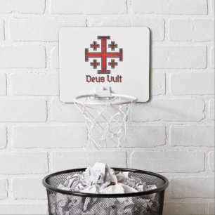 Jerusalem Knight Templar Crusader Cross Christian Mini Basketball Hoop