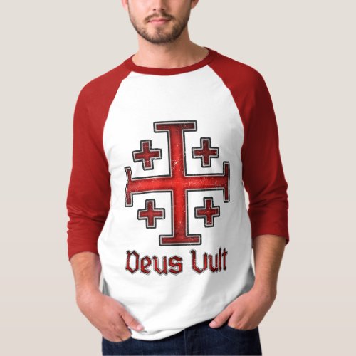 Jerusalem Knight Templar Crusader Cross Christian T_Shirt