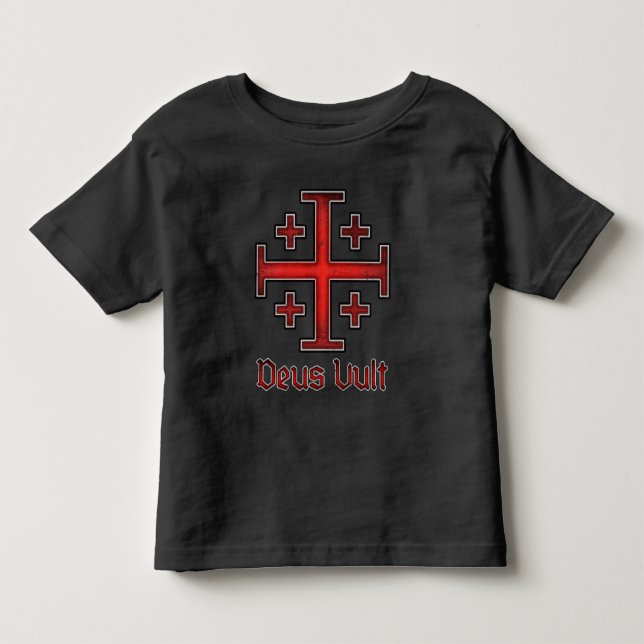 Jerusalem Knight Templar Crusader Cross Christian Toddler T-shirt (Front)