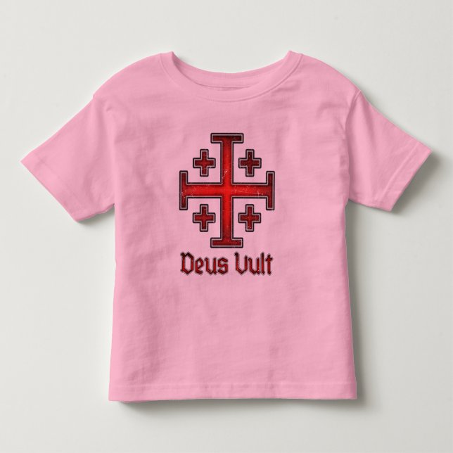 Jerusalem Knight Templar Crusader Cross Christian Toddler T-shirt (Front)