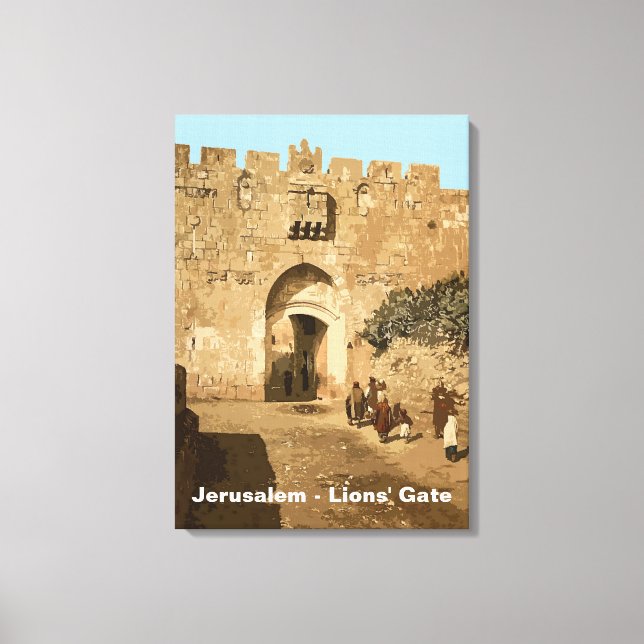 Jerusalem - Lions' Gate Canvas Print (Front)