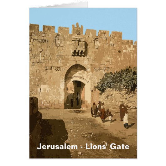 Jerusalem - Lions' Gate Cards (Front)