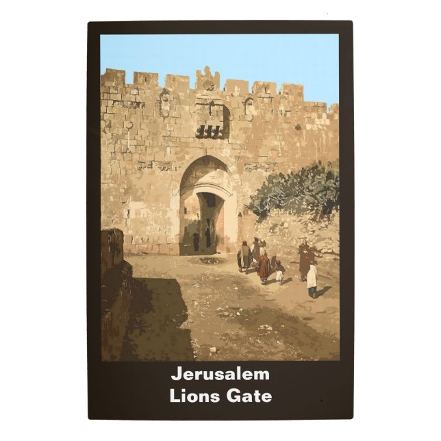 Jerusalem - Lions Gate Metal Print (Front)