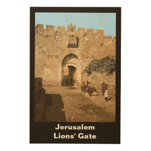 Jerusalem - Lions Gate Wood Wall Decor