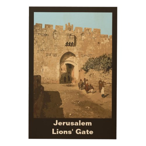 Jerusalem _ Lions Gate Wood Wall Decor