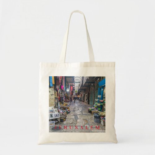 Jerusalem Old City alley tote bag