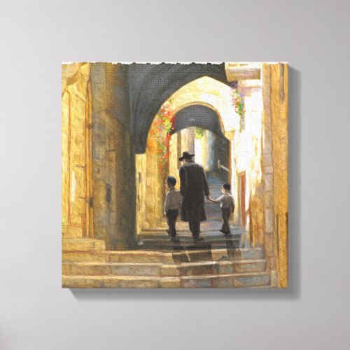 Jerusalem Old City Israel Painting Landscape Canvas Print