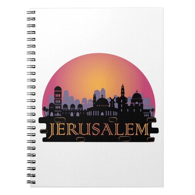 Jerusalem Old City Skyline - Israel Travel Notebook (Front)