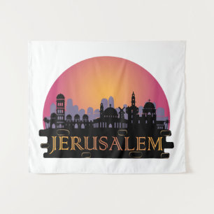 Jerusalem Old City Skyline - Israel Travel Tapestry