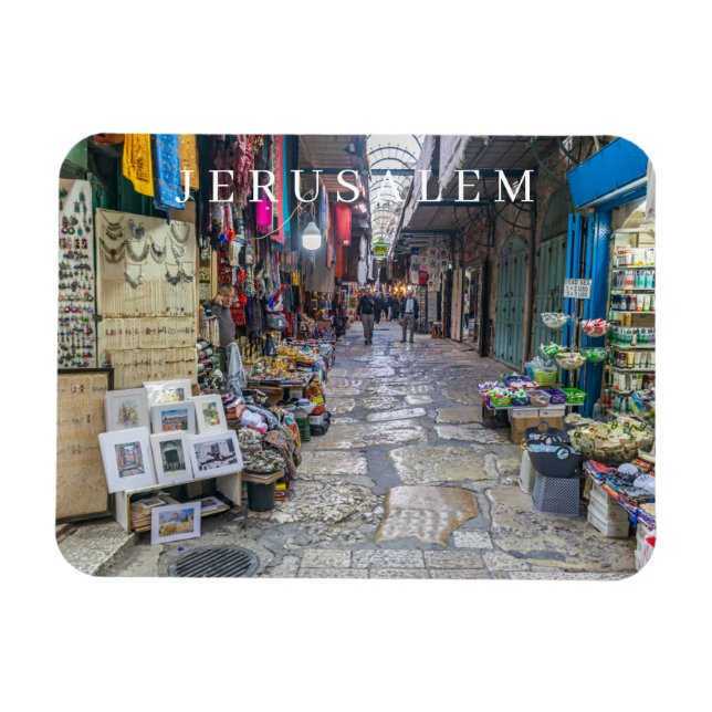 Jerusalem Old Town view fridge magnet (Horizontal)