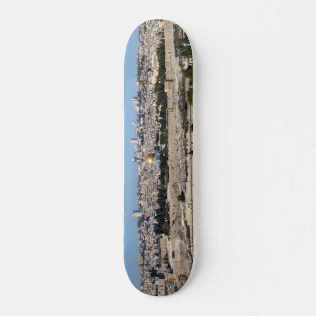 Jerusalem Panorama From Mount of Olives Skateboard Deck (Front)