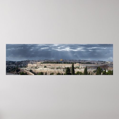 Jerusalem Panorama Tempestade Poster