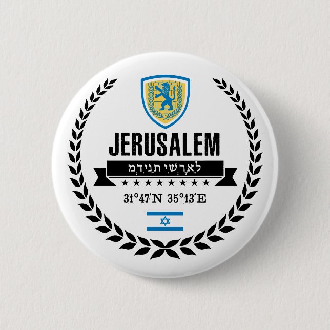 Jerusalem Pinback Button (Front)