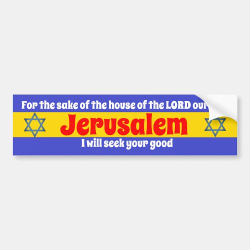 Jerusalem Psalm Bumper Sticker