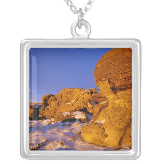 Jerusalem Rocks in Winter near Sweetgrass Custom Necklace