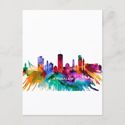 Jerusalem Skyline Invitation Postcard