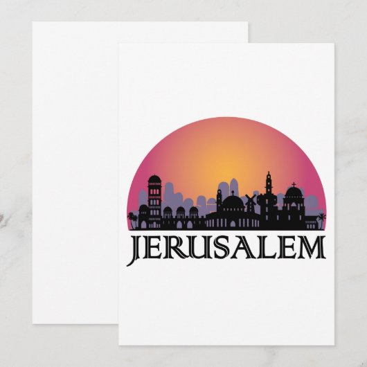 Jerusalem Skyline - Israel Travel (Front/Back)