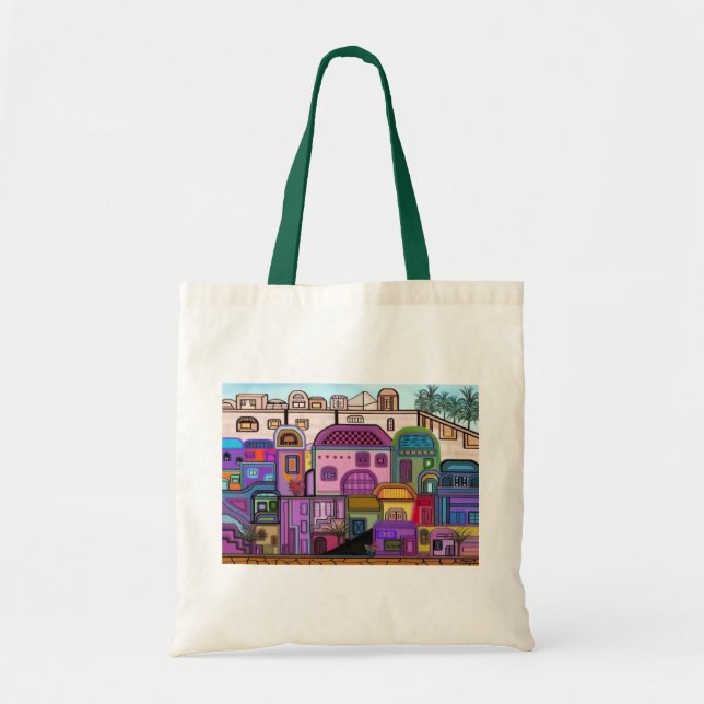 Jerusalem Tapestry Canvas Tote Bag (Front)