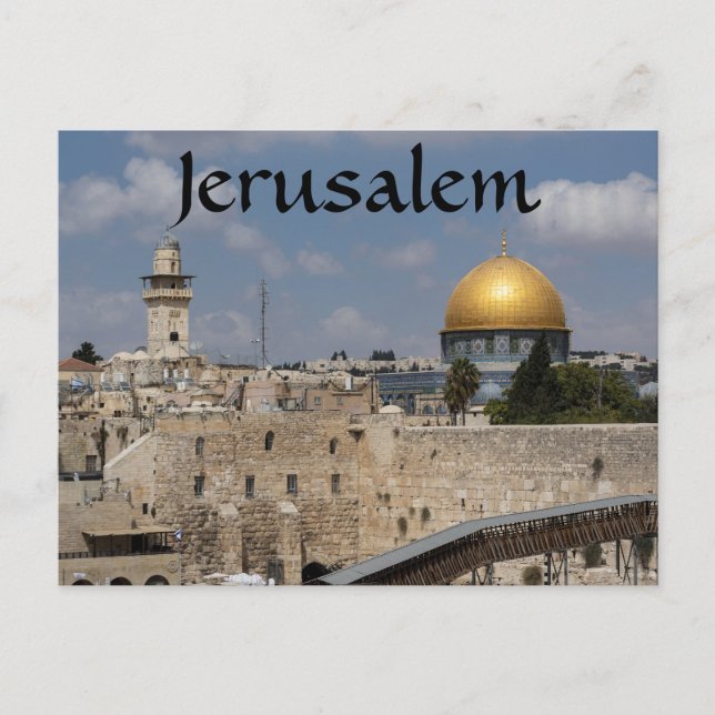 Jerusalem Temple Mount Israel  Postcard (Front)