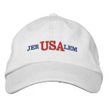 Jerusalem Usa Embroidered Baseball Cap at Zazzle