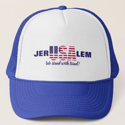 Jerusalem USA Trucker Hat